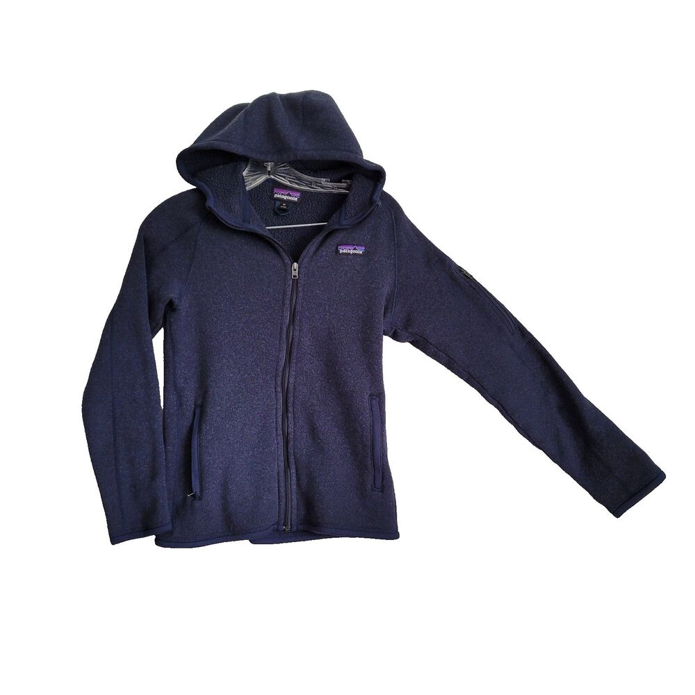 Patagonia Full Zip Hoody Womens XS Blue Athletic Jogging Walking Sleeve Pocket